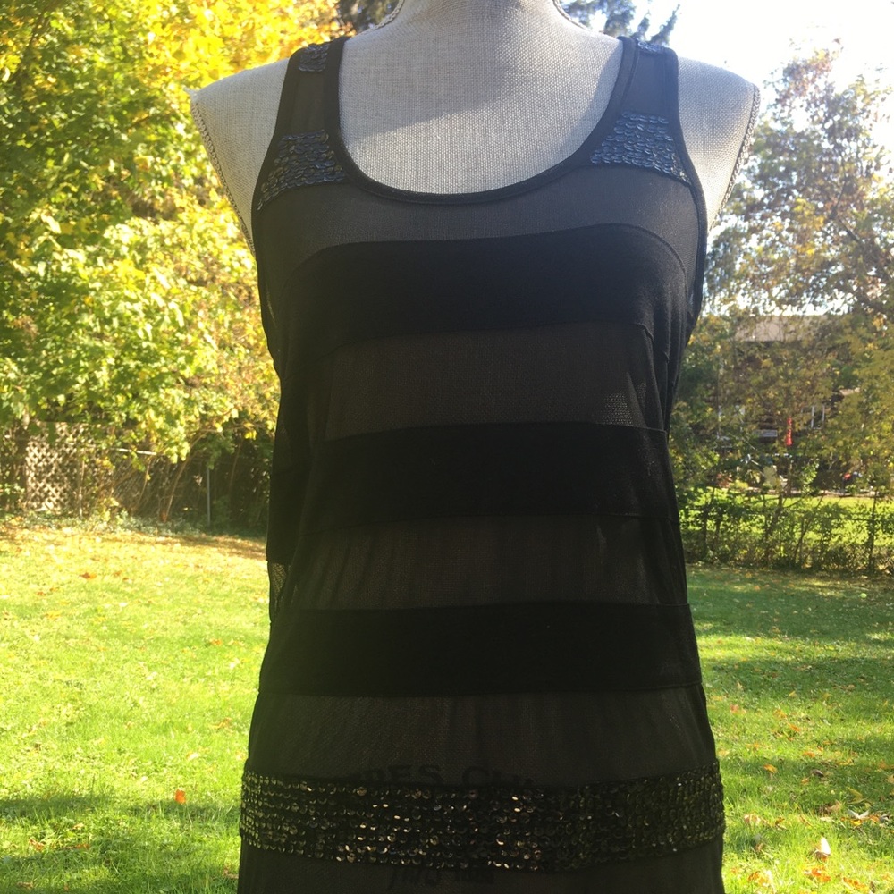 Beautiful Long Black Dress Tank Top